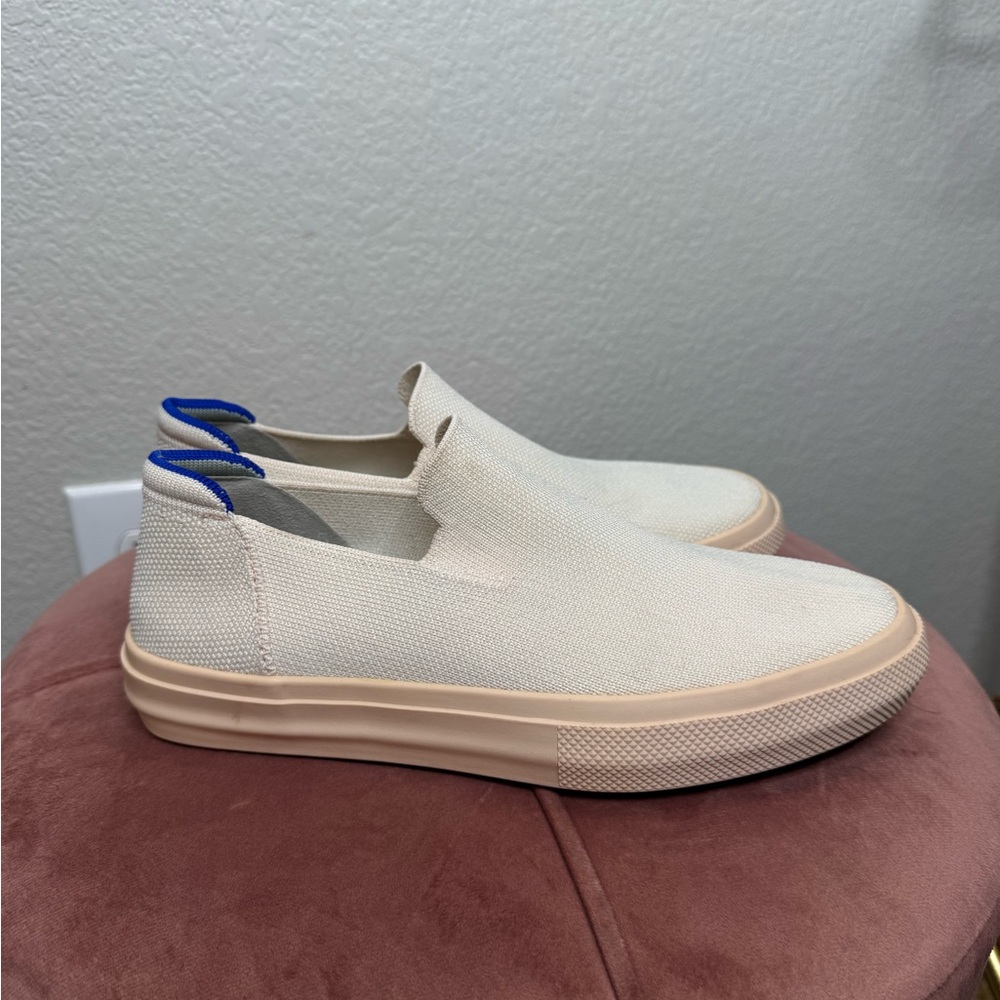 Rothy’s The Sneaker Slip On Knit Shoes Womens Size 7‎ Cream Ivory Sustainable